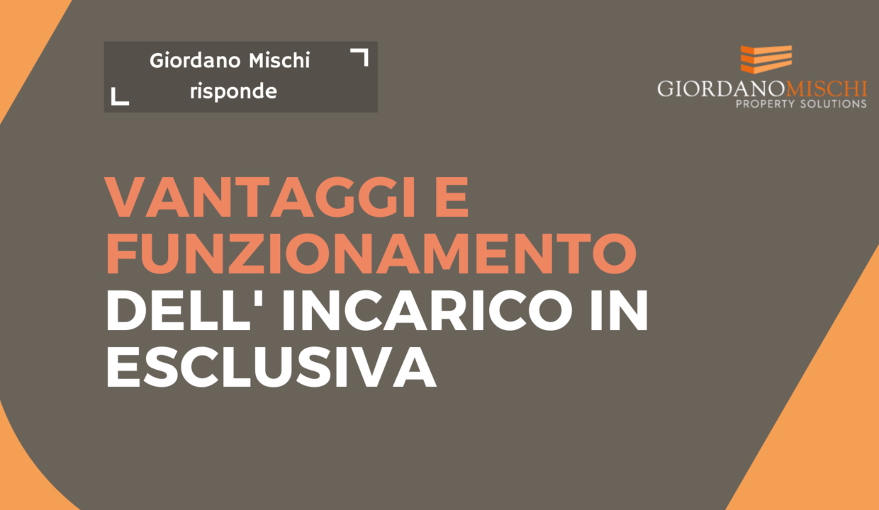 Copertina dell'intervista sui vantaggi dell'incarico in esclusiva